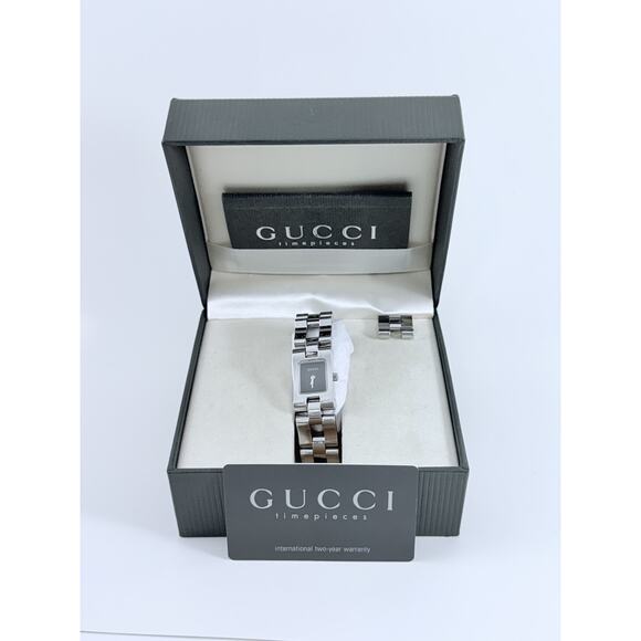 Gucci 2305L Women’s Stainless Steel Watch w/ Box & Papers Extra Links Swiss - Picture 6 of 9